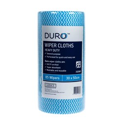 Caprice Duro Heavy Duty Wiper Cloths Roll 50cm x 30cm 85 Wipers Blue Carton Of 4