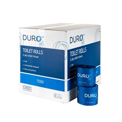 Caprice Duro Toilet Paper Rolls 2 Ply 700 Sheets Carton Of 48