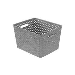 Visionchart Creative Kids Storage Basket Knotted 305W x 355D x 220mmH Grey