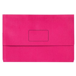 Marbig Slimpick Manilla Document Wallet Foolscap 30mm Gusset HOT pink