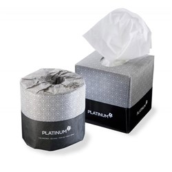 Caprice Platinum 2ply Facial Tissues 90sheet Cube Carton of 24